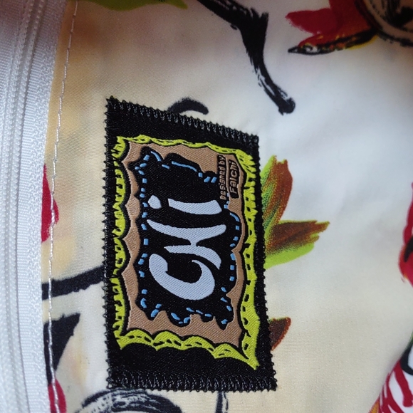 Chi by Carlos Falchi Croc Embossed Faux Leather Shoulder Bag - Picture 7 of 10